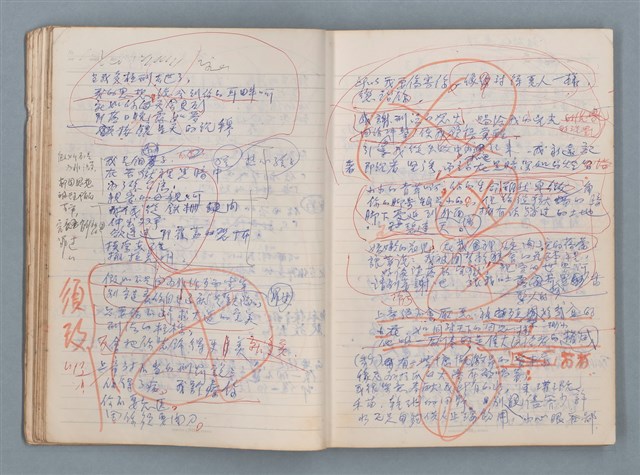 主要名稱：刑鞭吻上了我的臉等手稿（筆記本）圖檔，第19張，共92張