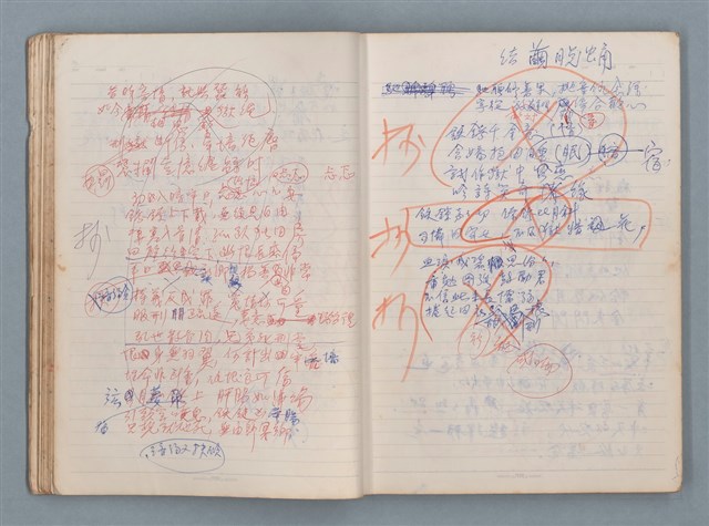 主要名稱：刑鞭吻上了我的臉等手稿（筆記本）圖檔，第22張，共92張