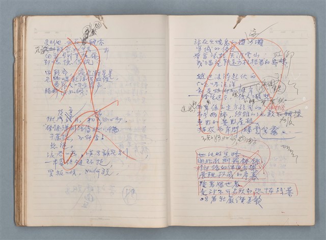 主要名稱：刑鞭吻上了我的臉等手稿（筆記本）圖檔，第33張，共92張