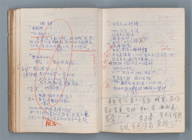 主要名稱：刑鞭吻上了我的臉等手稿（筆記本）圖檔，第46張，共92張