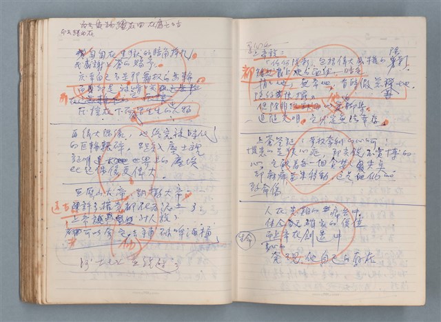 主要名稱：刑鞭吻上了我的臉等手稿（筆記本）圖檔，第70張，共92張