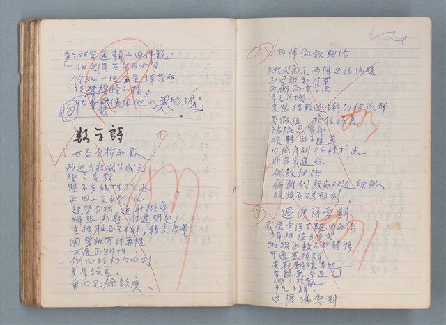 主要名稱：刑鞭吻上了我的臉等手稿（筆記本）圖檔，第72張，共92張