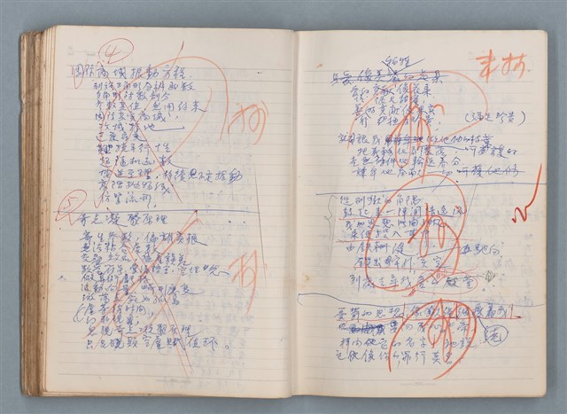主要名稱：刑鞭吻上了我的臉等手稿（筆記本）圖檔，第73張，共92張