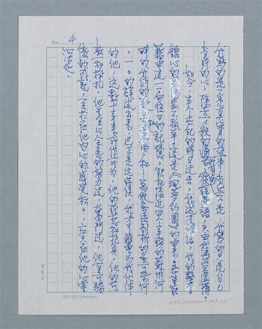 主要名稱：無題名：我寫的是不是真實的故事....../劃一題名：迴夢約園—揭開《智慧的燈》的面紗（校對手寫散稿）圖檔，第1張，共1張