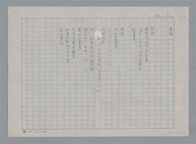主要名稱：問陳儀圖檔，第2張，共2張