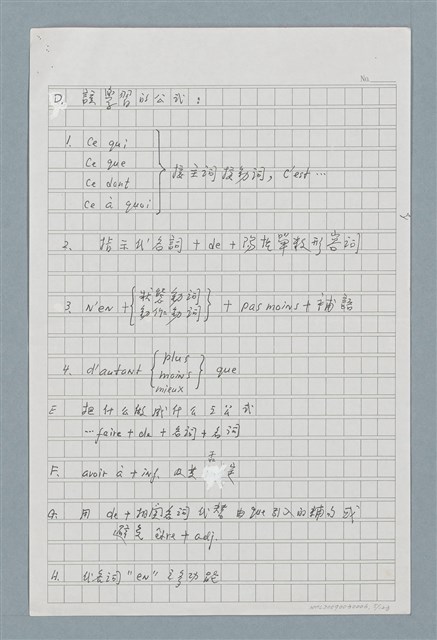主要名稱：〈如何寫法式法文〉圖檔，第5張，共124張