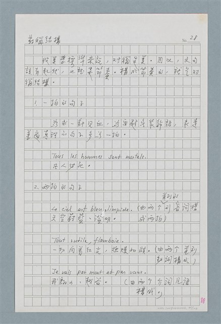 主要名稱：〈如何寫法式法文〉圖檔，第95張，共124張