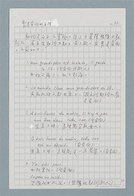 主要名稱：〈如何寫法式法文〉圖檔，第101張，共124張