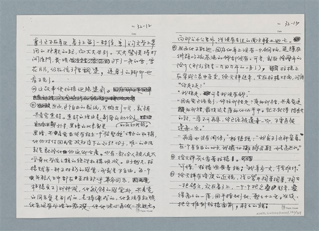 主要名稱：柏楊回憶錄手稿影本圖檔，第142張，共384張
