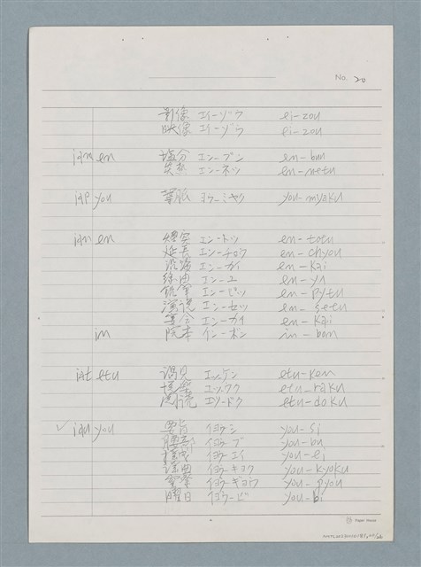 主要名稱：3. 台語鼻音韻尾和鼻化韻母的對應圖檔，第20張，共26張