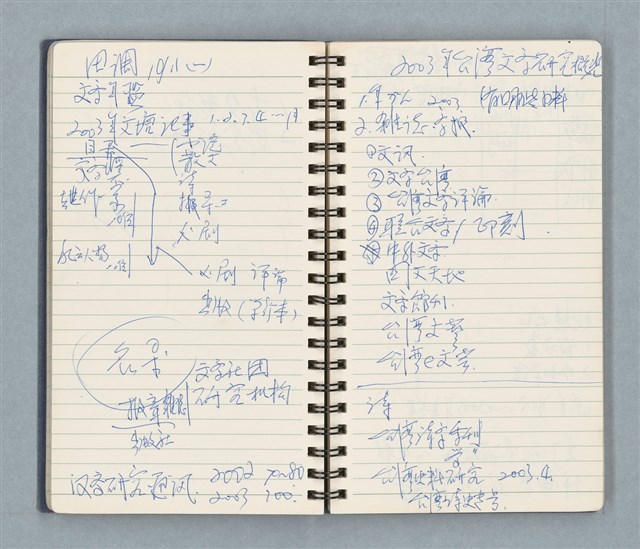 主要名稱：Cui bang ci kan（醉夢之間）（台南○誌）（藍色線圈筆記本）圖檔，第40張，共83張