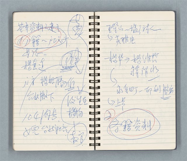 主要名稱：Cui bang ci kan（醉夢之間）（台南○誌）（藍色線圈筆記本）圖檔，第72張，共83張