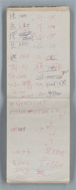 主要名稱：隨筆筆記（雲光孔雀藍底花瓶計算本）圖檔，第42張，共85張