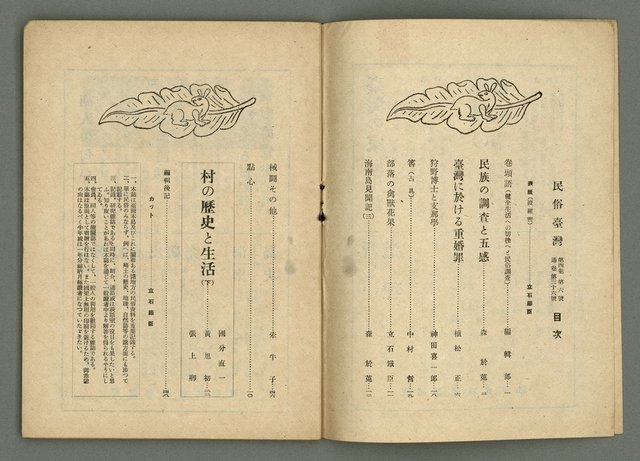 期刊名稱：民俗臺灣4卷6號圖檔，第3張，共32張