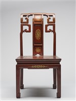 鑲龍吐珠鏍鈿古董家具-椅子（無扶手）藏品圖，第2張