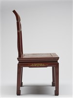 鑲龍吐珠鏍鈿古董家具-椅子（無扶手）藏品圖，第5張