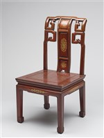 鑲龍吐珠鏍鈿古董家具-椅子（無扶手）藏品圖，第1張