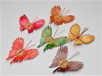 竹編染色蝴蝶(六個)藏品圖，第1張