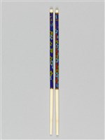 景泰藍筷子乙盒(兩雙)-藍底藏品圖，第1張