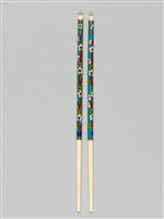 景泰藍筷子乙盒(兩雙)-寶藍底藏品圖，第1張