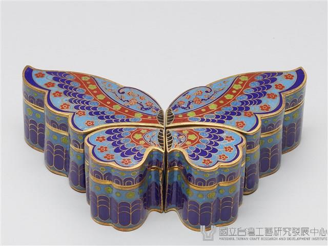 景泰藍蝴蝶拼盒藏品圖，第2張