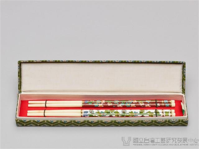 景泰藍筷子乙盒(兩雙)藏品圖，第2張