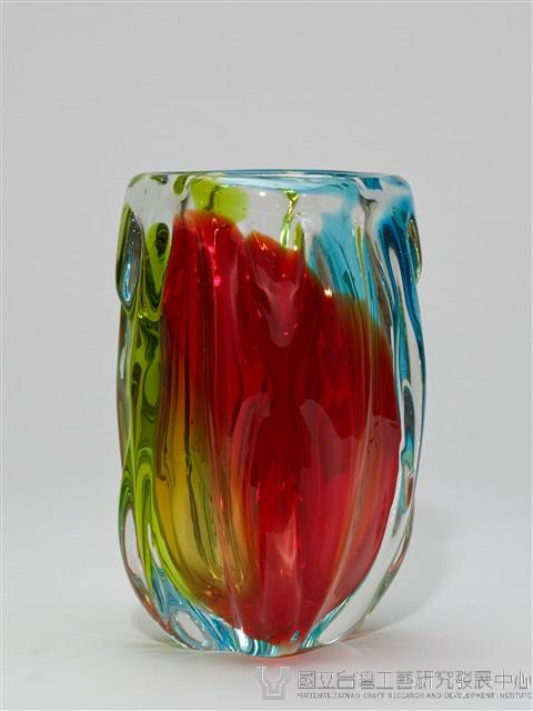 七彩琉璃花瓶藏品圖，第2張