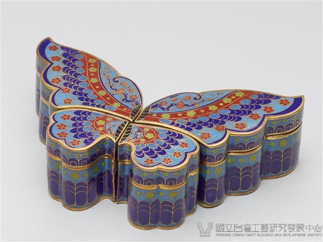 景泰藍蝴蝶拼盒藏品圖，第1張
