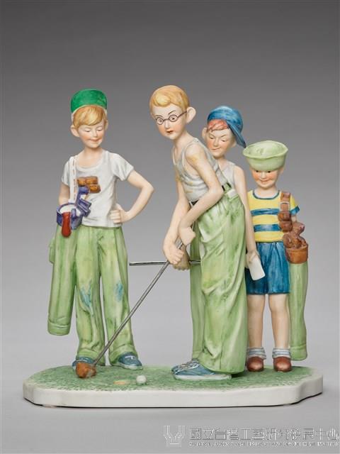 四個少年打高爾夫球藏品圖，第3張