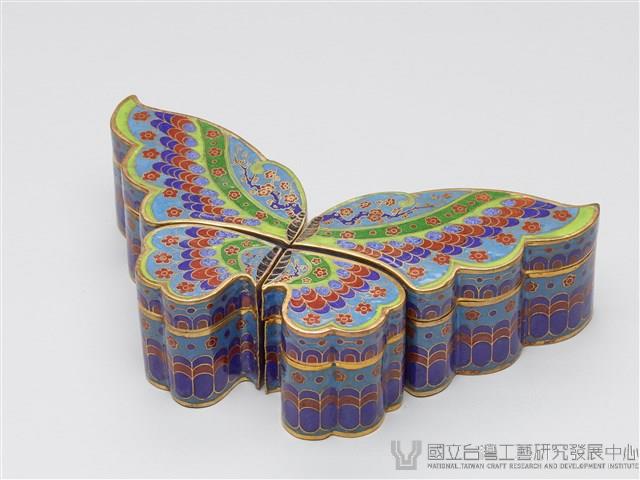 景泰藍蝴蝶拼盒藏品圖，第1張