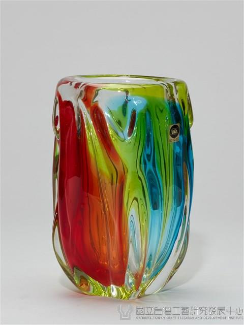 七彩琉璃花瓶藏品圖，第3張