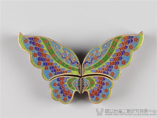 景泰藍蝴蝶拼盒藏品圖，第7張