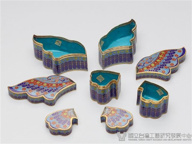 景泰藍蝴蝶拼盒藏品圖，第4張