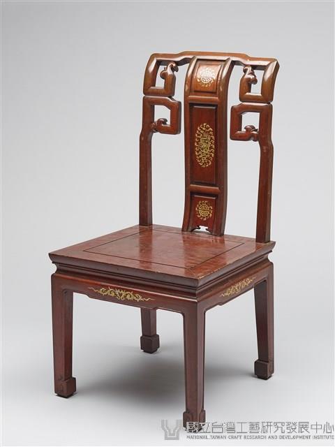 鑲龍吐珠鏍鈿古董家具-椅子（無扶手）藏品圖，第1張