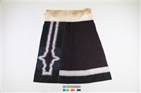 藏品(黑綢地貼飾如意紋馬面百褶裙)的圖片