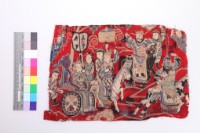 藏品(紅地彩繡戲劇人物繡片)的圖片