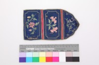 藏品(藍緞地彩繡花卉紋褡褳荷包)的圖片