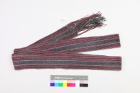 藏品(麻織黑白紅幾何紋腰帶)的圖片