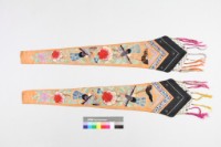 藏品(橙黃綢地彩繡雙雀朝牡丹劍帶)的圖片