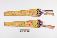 藏品(橙黃綢地彩繡鳳凰牡丹劍帶)的圖片