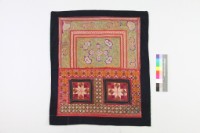 藏品(貴州普定苗族鑲黑繡花揹扇 )的圖片