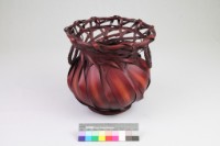 藏品(竹編十片斜紋圓形花器)的圖片