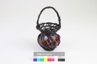 藏品(竹編八片斜紋圓形掛花籃 )的圖片