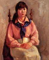 藏品(紫圍巾的少女)的圖片