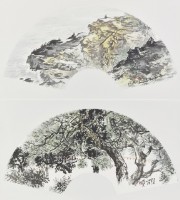 藏品((上)垂綸樂 (下)松亭幽敘)的圖片