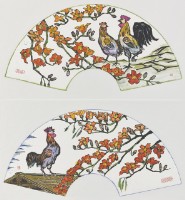 藏品((上)踏青 (下)金雞報喜)的圖片