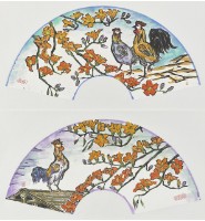 藏品((上)踏青 (下)金雞報喜II)的圖片