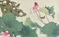 藏品(荷塘鴝鳥圖)的圖片