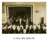 藏品(《台南高工開校十周年記念祭寫真帖》若槻校長祭文朗讀)的圖片