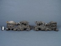 藏品(彩色木雕獅)的圖片